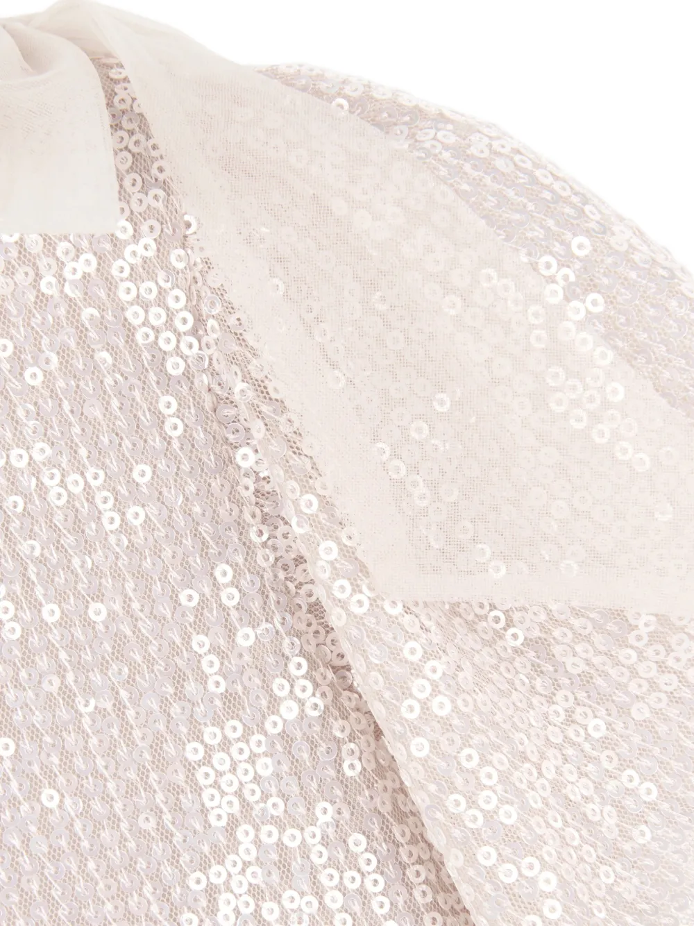  Needle & Thread Kids Paloma Sequin Ruffled Dress - Neutrals 