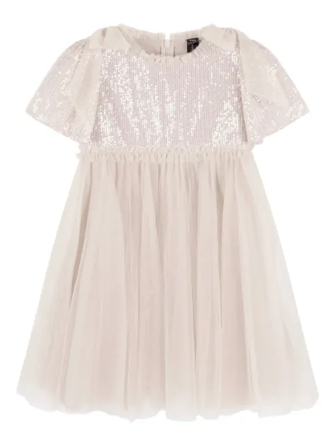 NEEDLE & THREAD KIDS Paloma sequin ruffled dress