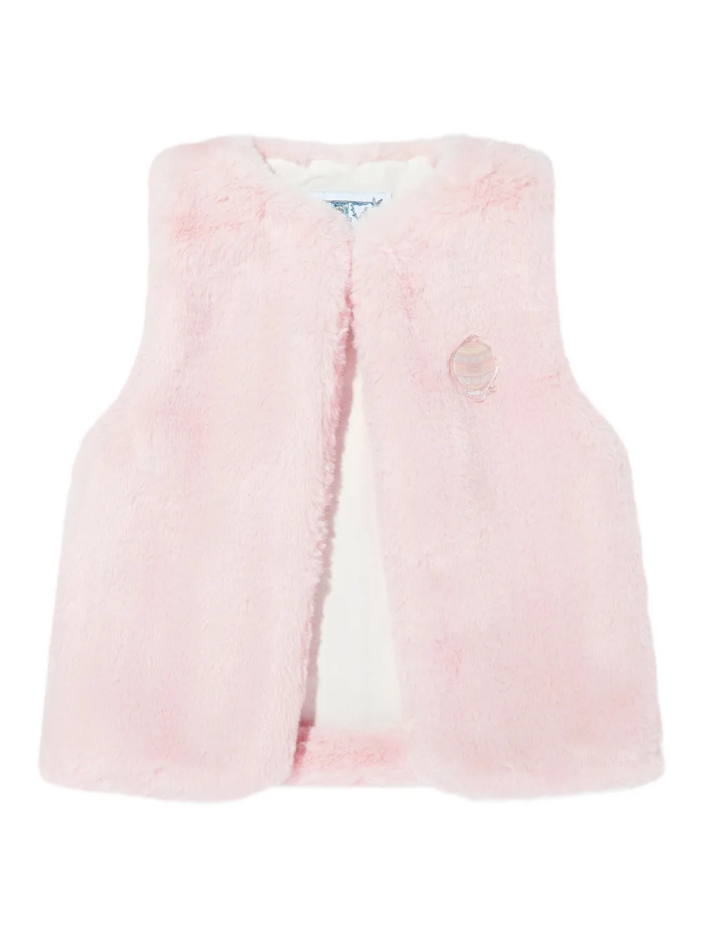 Atelier Choux faux-fur balloon-embellishment gilet - Rosa