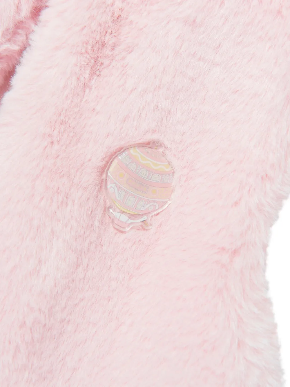 Atelier Choux Gilet van imitatiebont verfraaid met ballon Roze