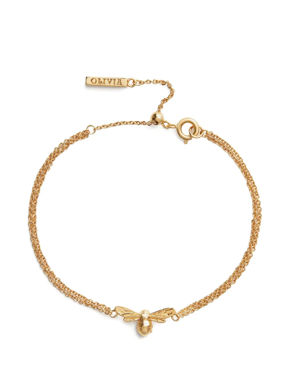olivia burton Lucky Bee chain bracelet - Oro