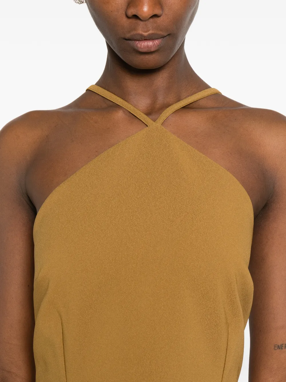 Solace London Florie Maxi Dress In Gold