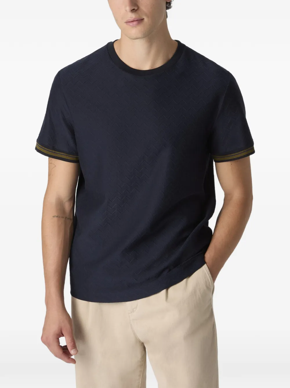Missoni T-shirt met zigzag-patroon Blauw