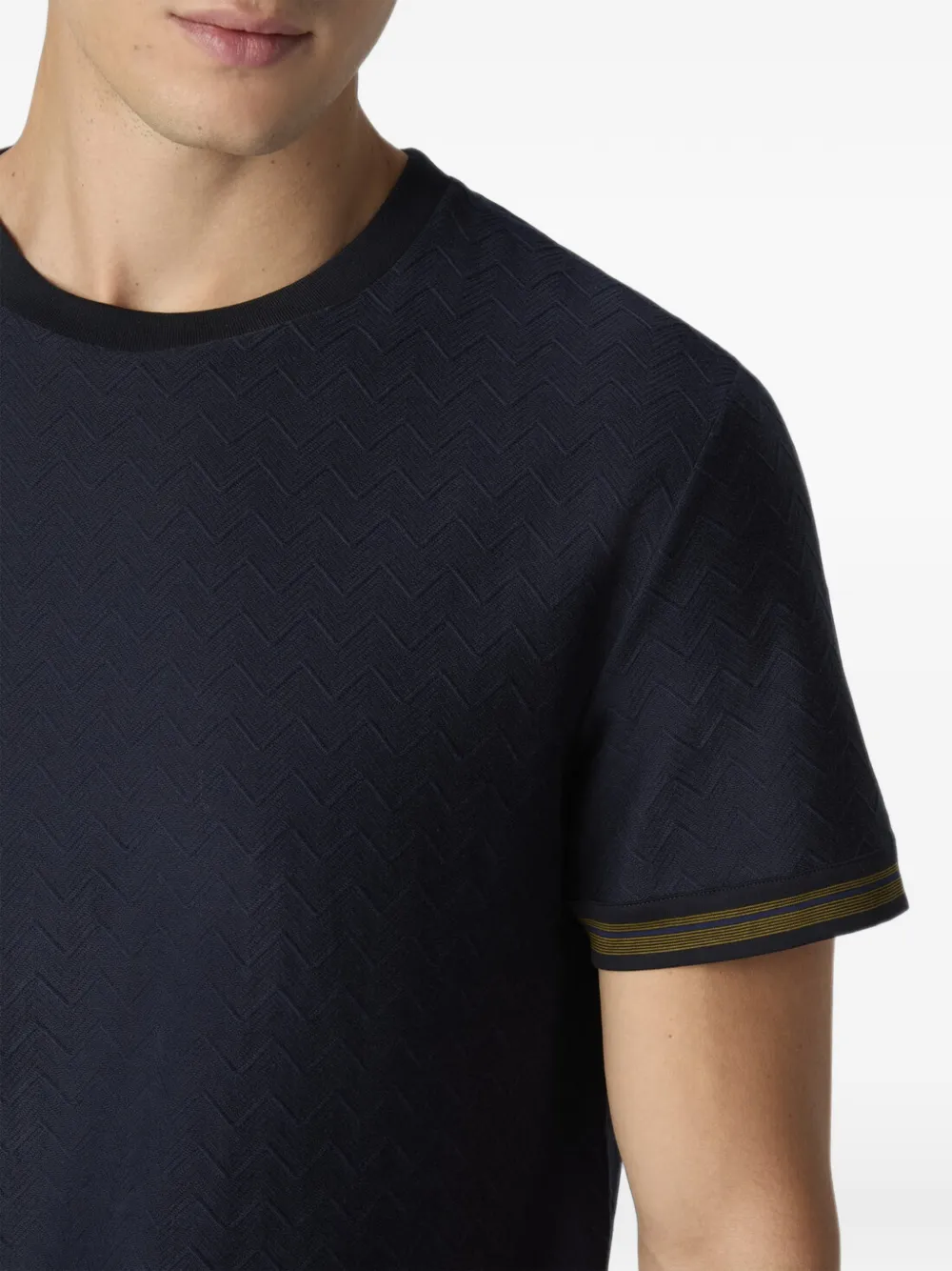 Missoni T-shirt met zigzag-patroon Blauw