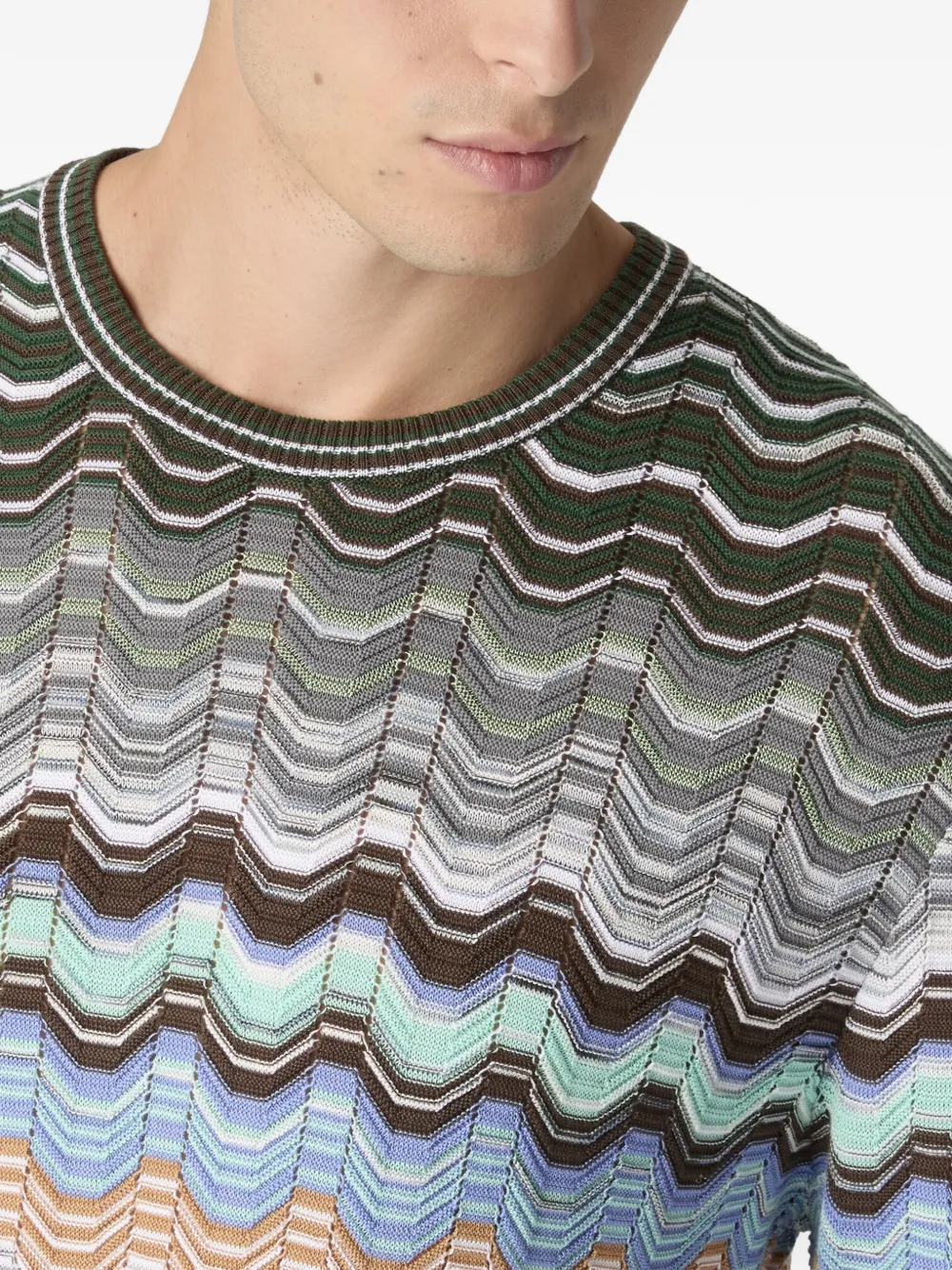 Missoni Trui met ronde hals Groen