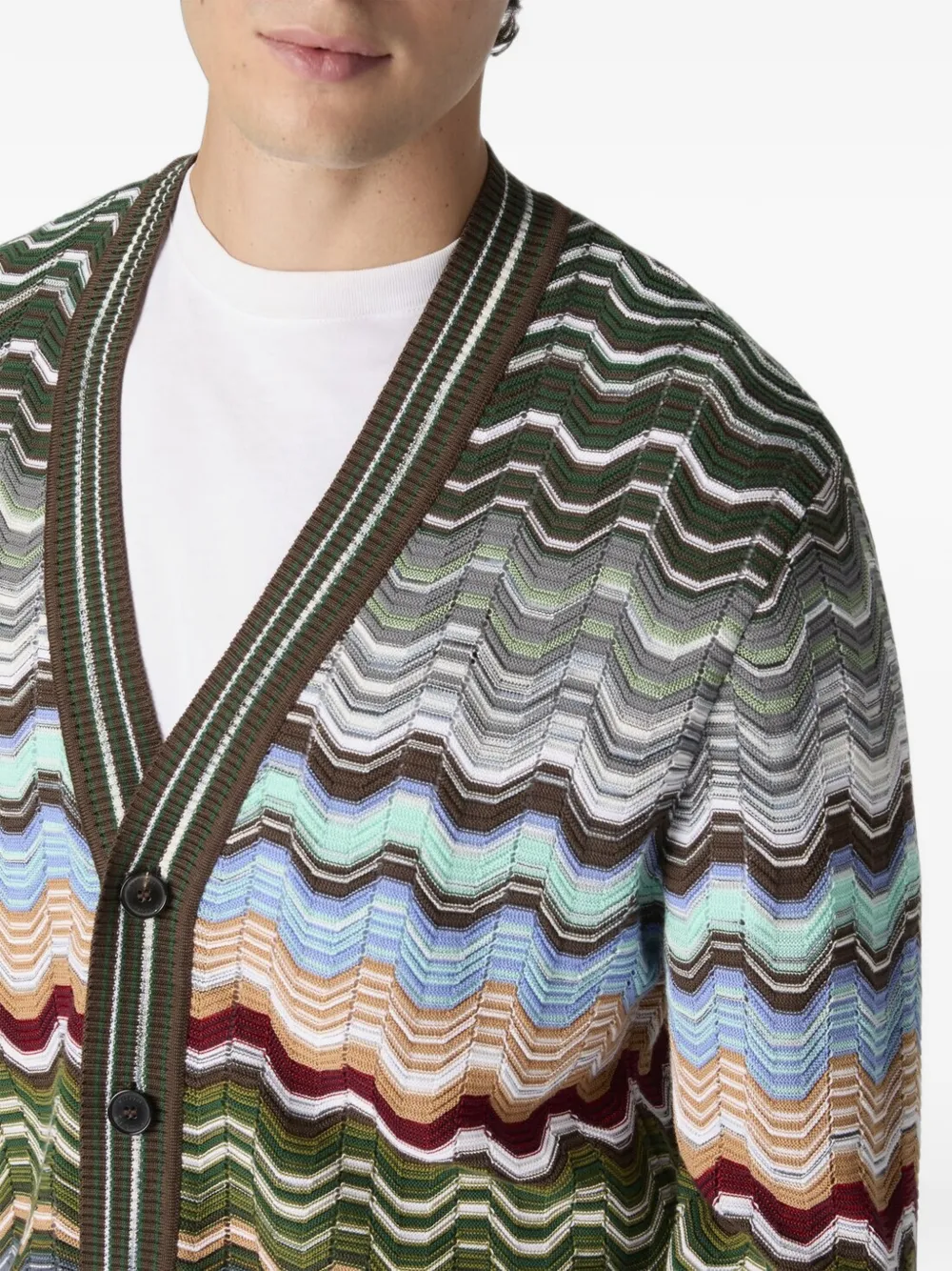 Missoni Vest met zigzag-patroon Groen