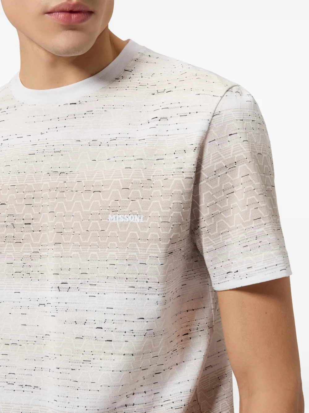Missoni T-shirt met kleurverloop Wit