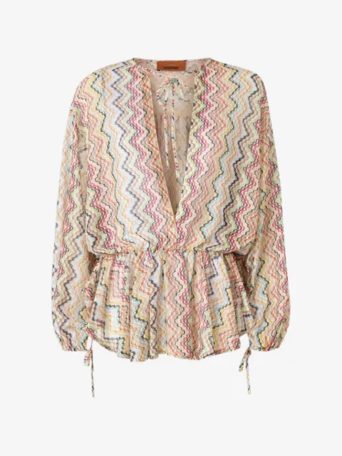 Missoni pareo de playa con motivo chevron