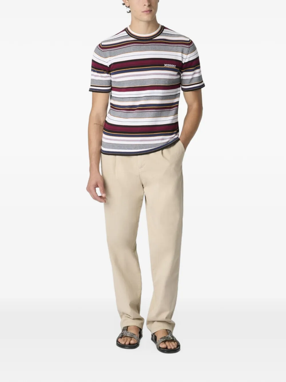 Missoni Gestreept T-shirt Wit