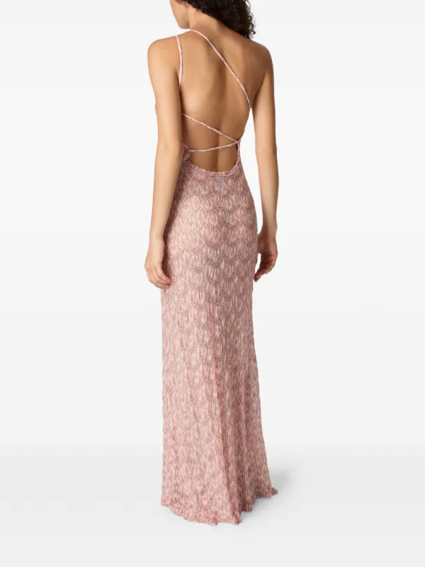 missoni pink dress Missoni One-shoulder Maxi Dress