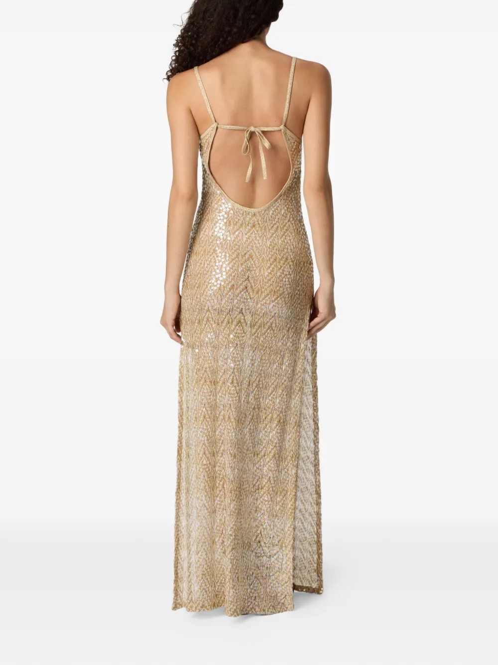 Missoni Maxi-jurk verfraaid met pailletten Goud