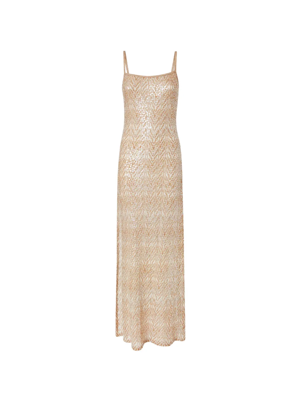 Missoni sequin split maxi beach dress - Gold