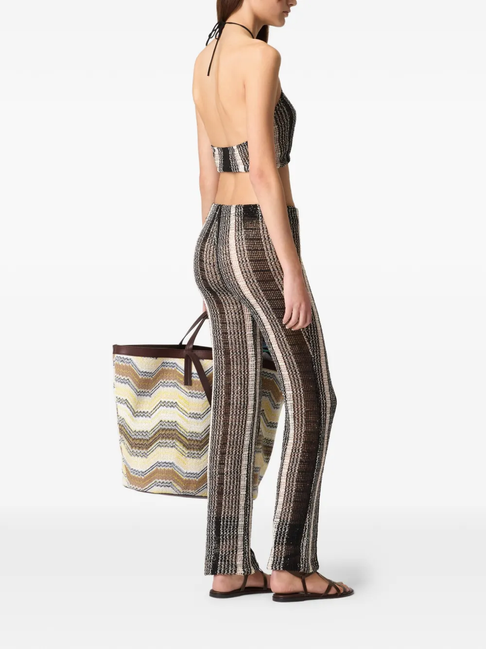 Missoni Gestreepte haltertop Zwart