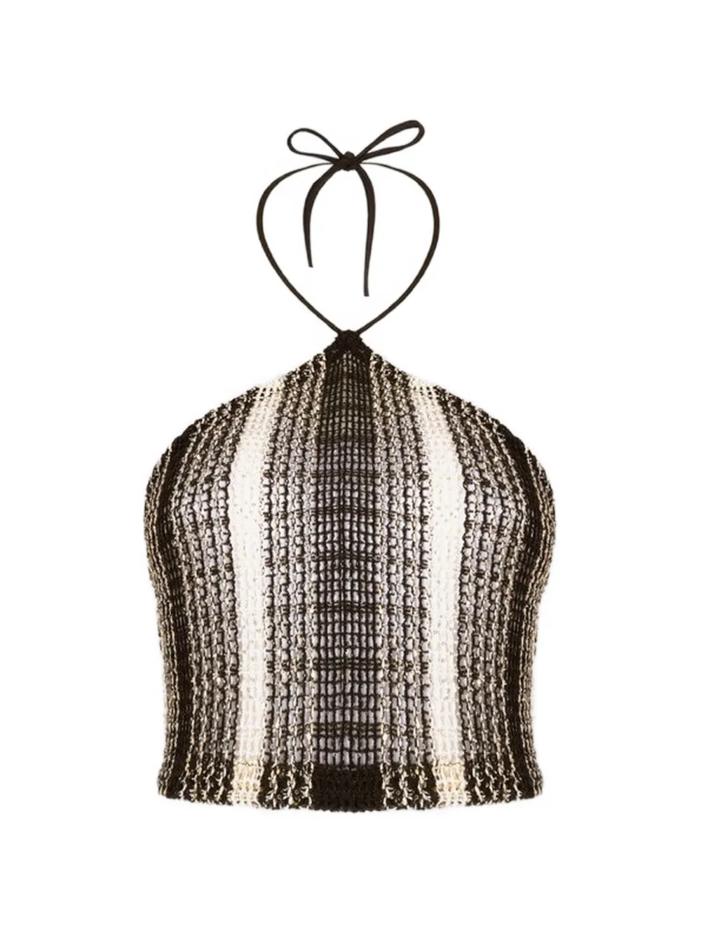 Missoni Gestreepte haltertop Zwart