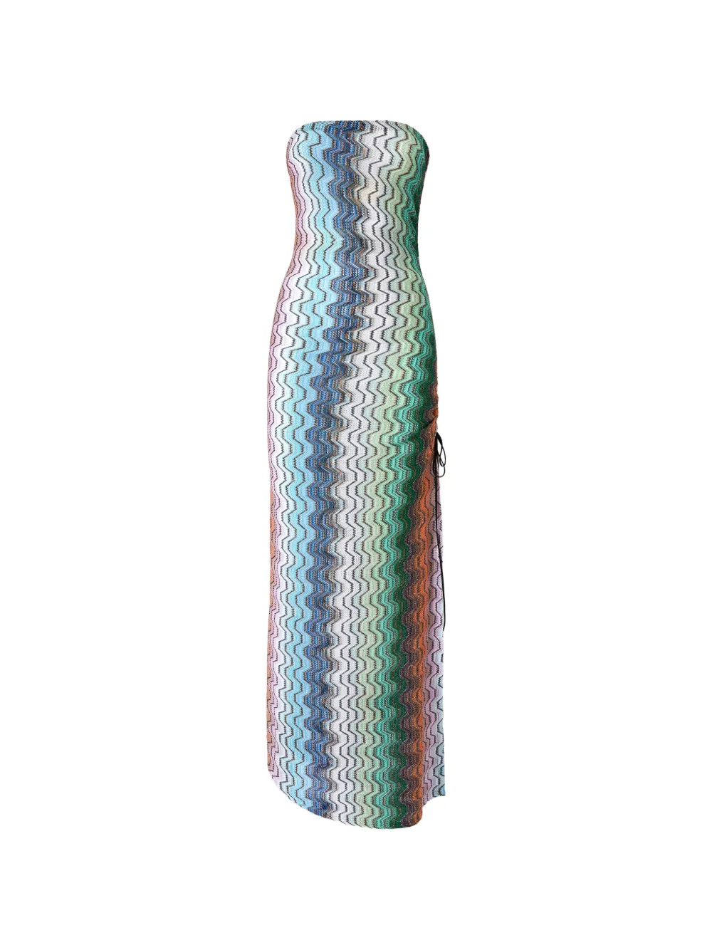 Missoni zig-zag slit maxi dress - Blue