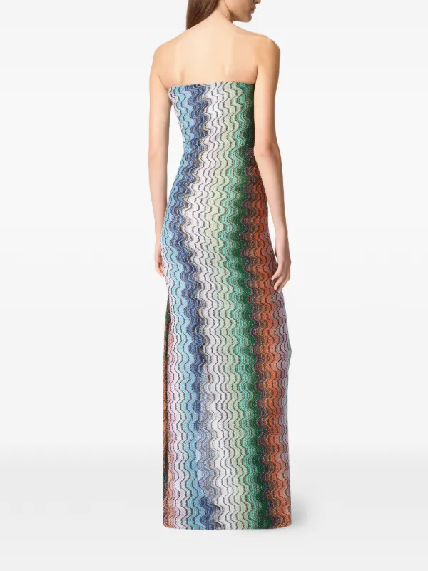 missoni zig zag maxi dress Missoni Zig-zag Slit Maxi Dress