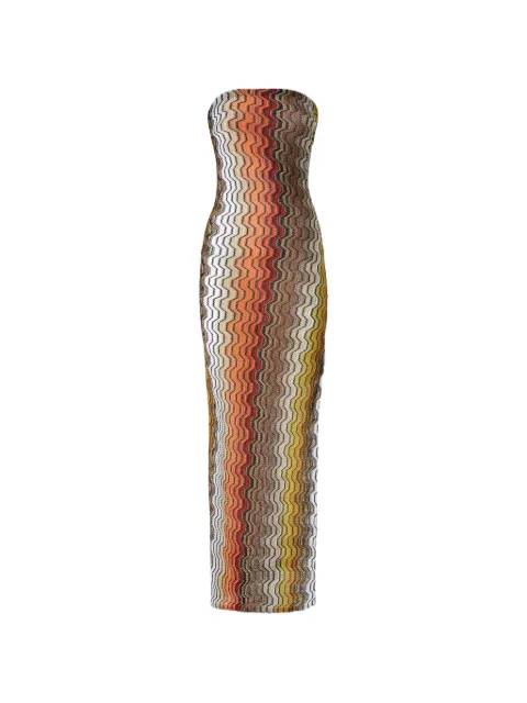 Missoni long cover-up with side slit and Greek motif