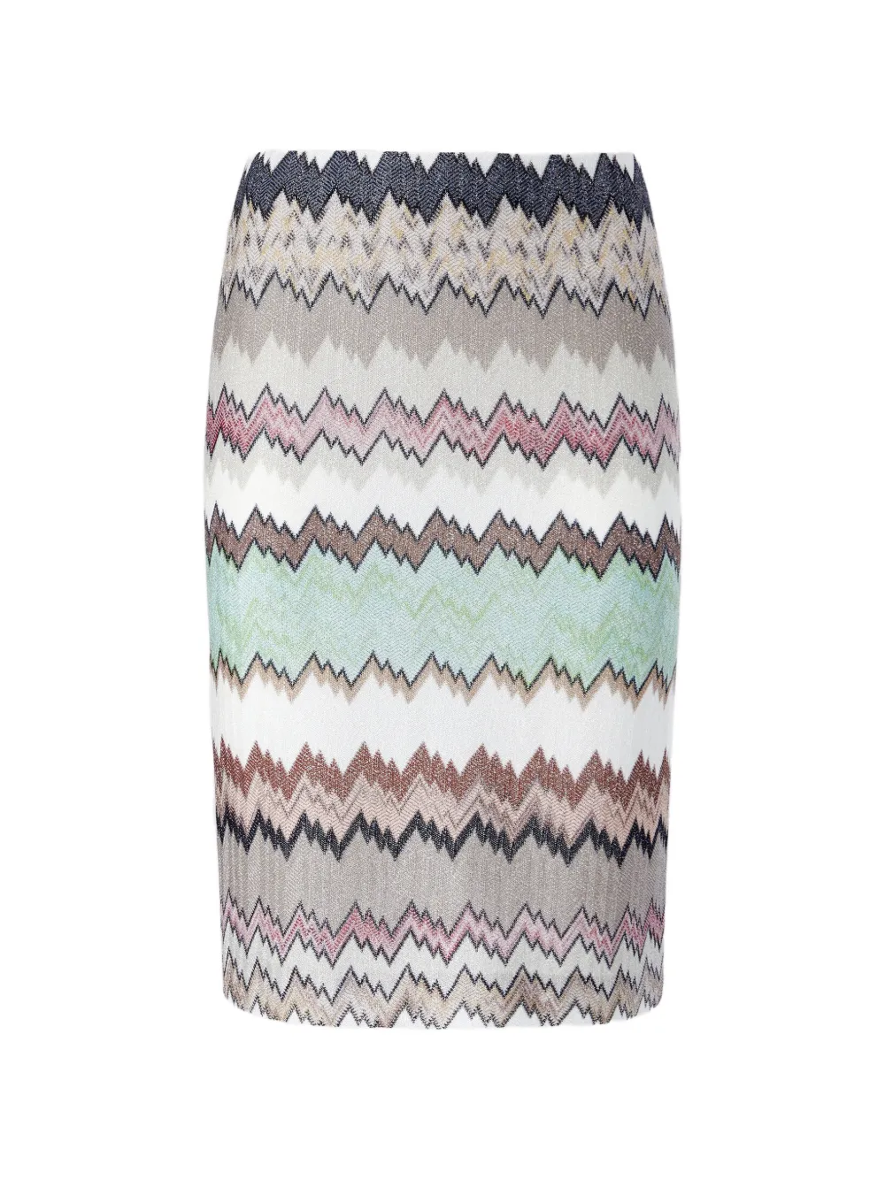 Missoni chevron slit midi skirt - Toni neutri