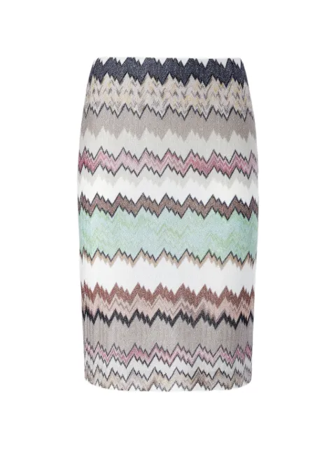 Missoni chevron slit midi skirt