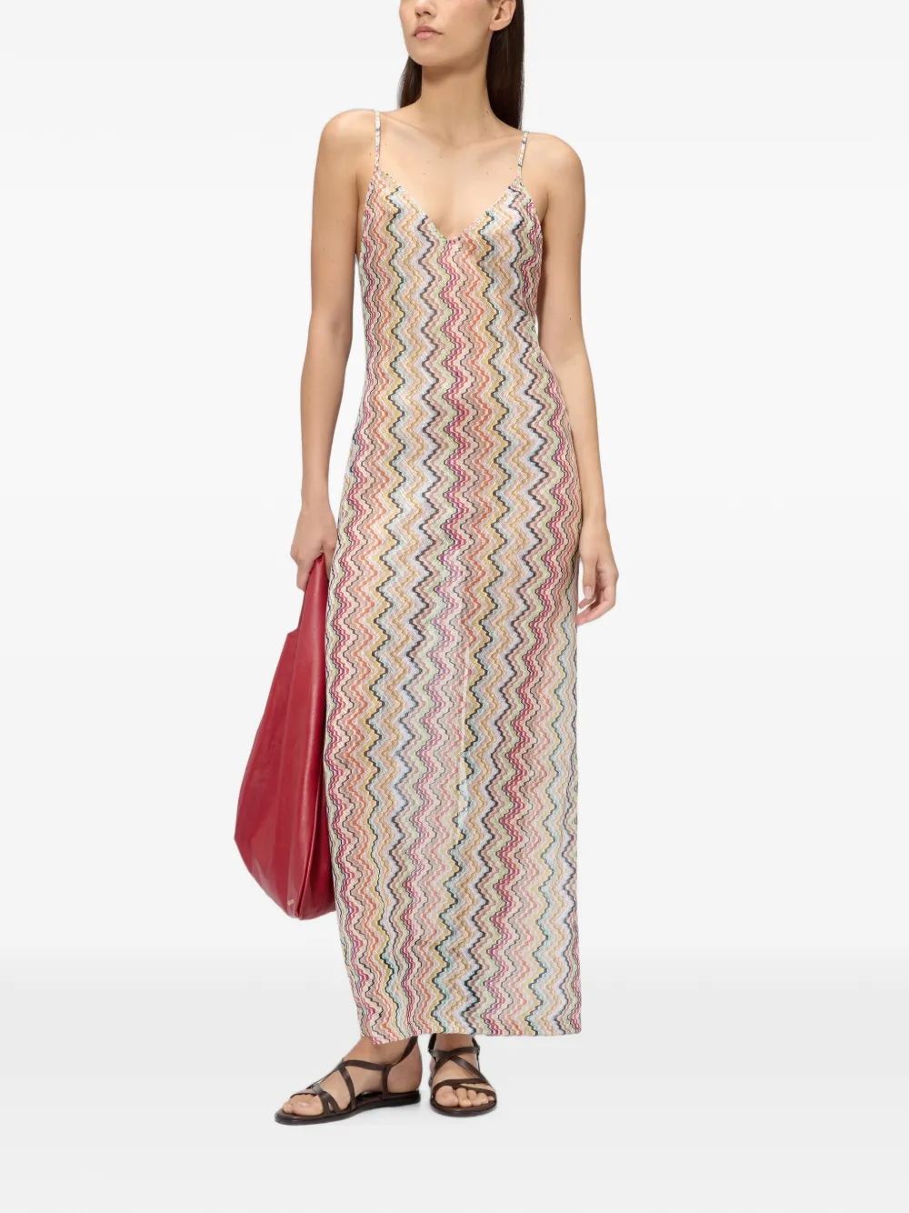 Missoni Lange cover-up met smalle bandjes Beige