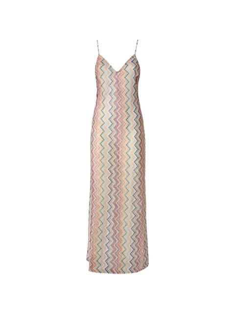Missoni robe longue à fines bretelles