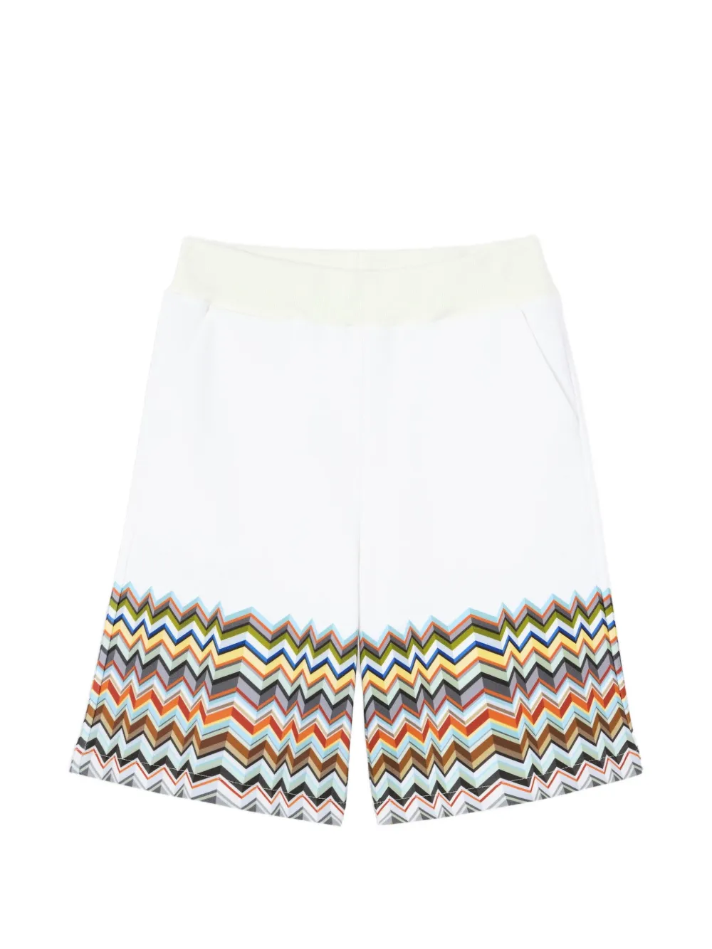 Missoni Kids zigzag-print shorts - Bianco