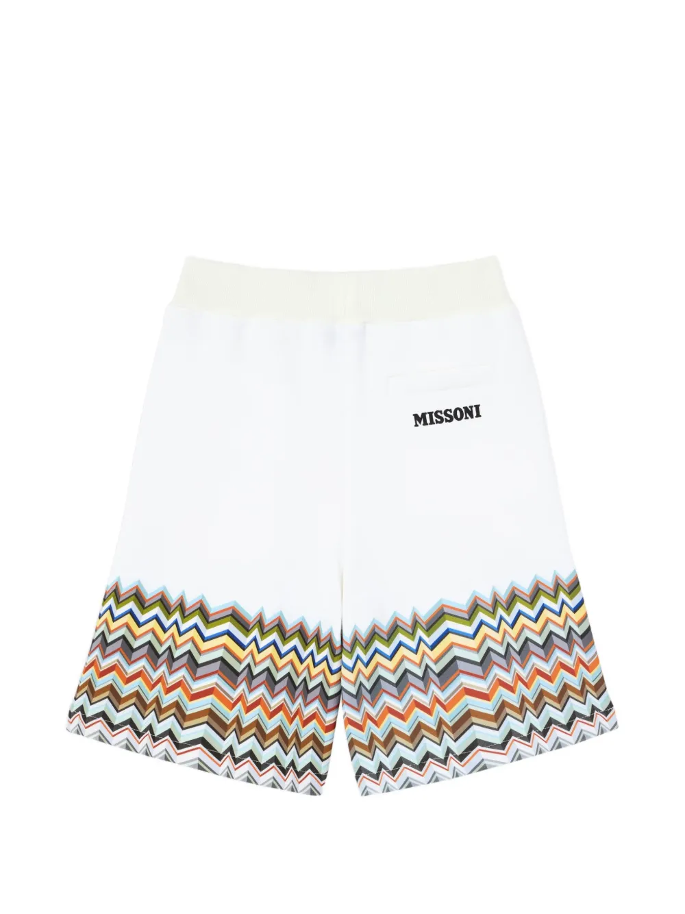 Missoni Kids Shorts met zigzag-print Wit