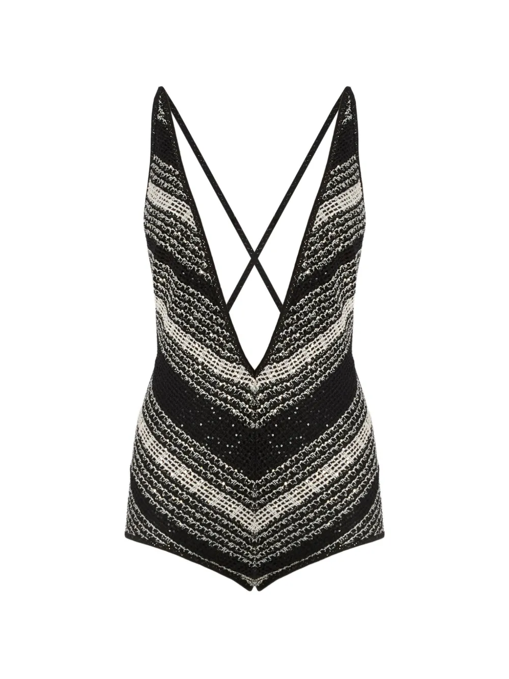 Missoni mesh one-piece swimsuit - Nero