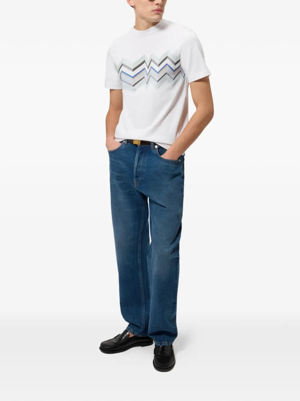  Missoni Zigzag Pattern T-shirt - White 