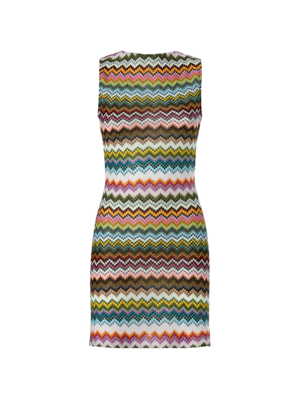 Missoni Gebreide mini-jurk met zigzag-patroon Blauw