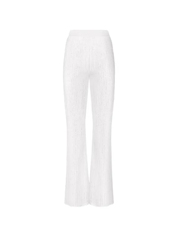 Missoni Flared Sequins Trousers in White