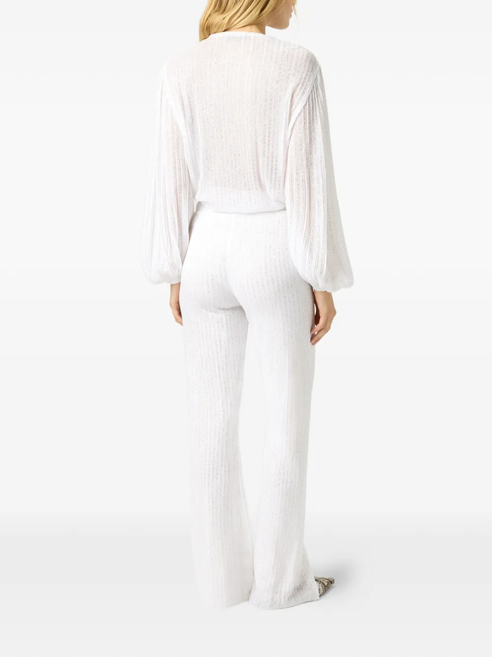  Missoni Flared Sequins Trousers - White 