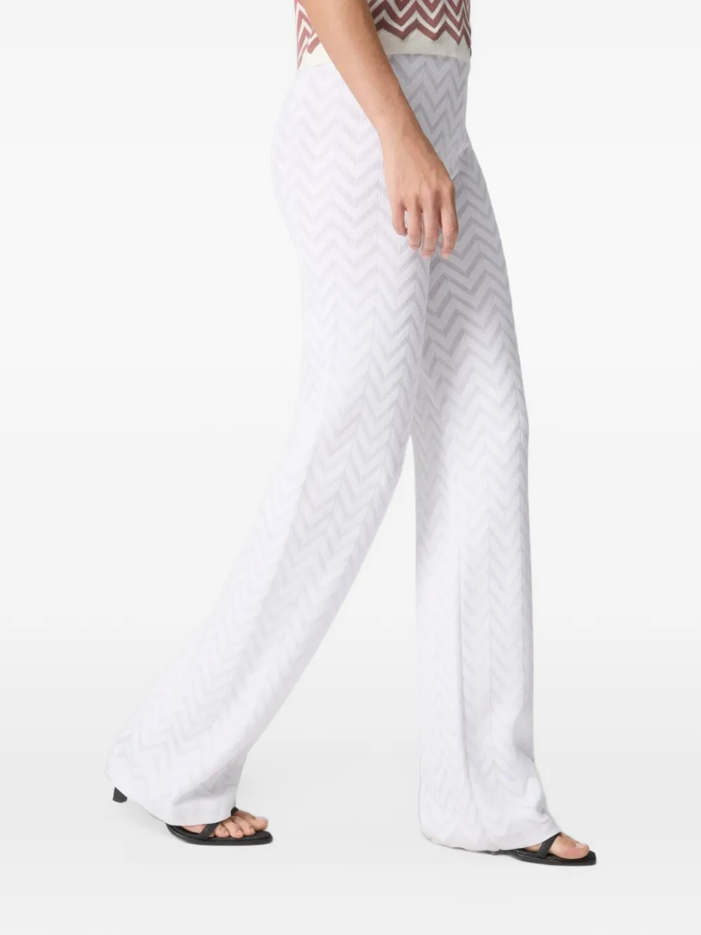 Missoni Broek met chevron-patroon Wit