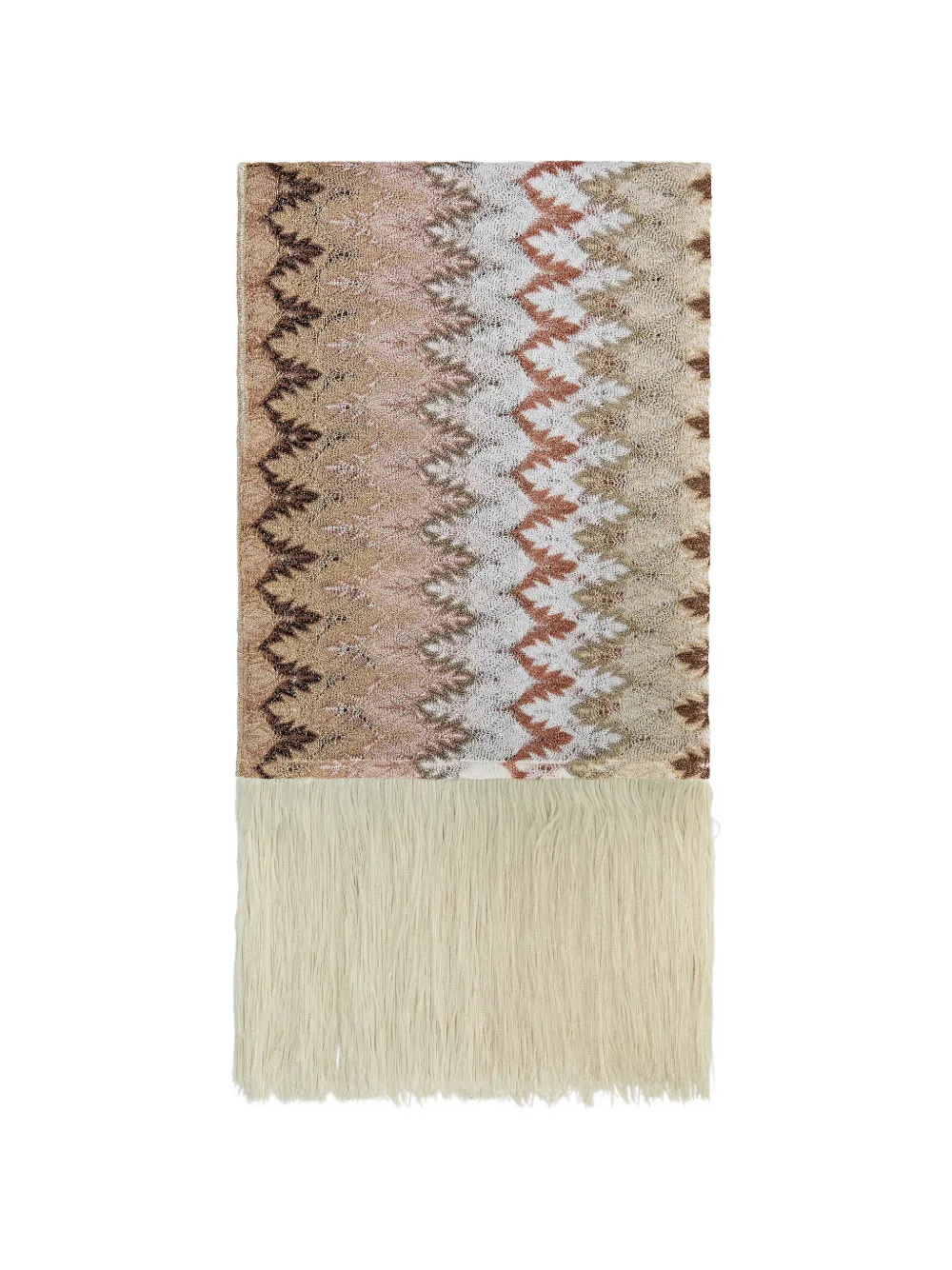 Missoni zigzag fringed scarf - Neutrals