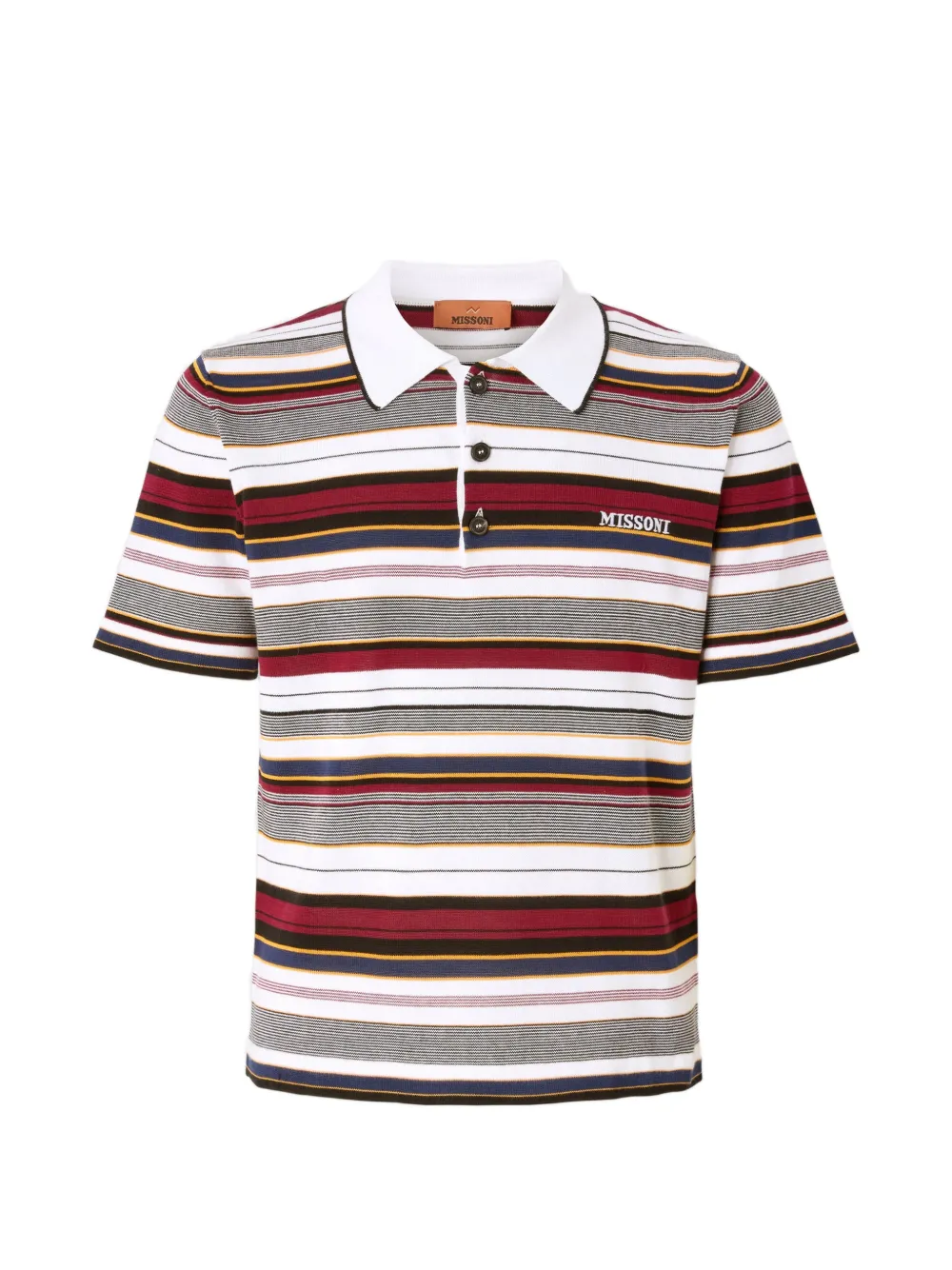 Missoni Polo con logo ricamato - Bianco