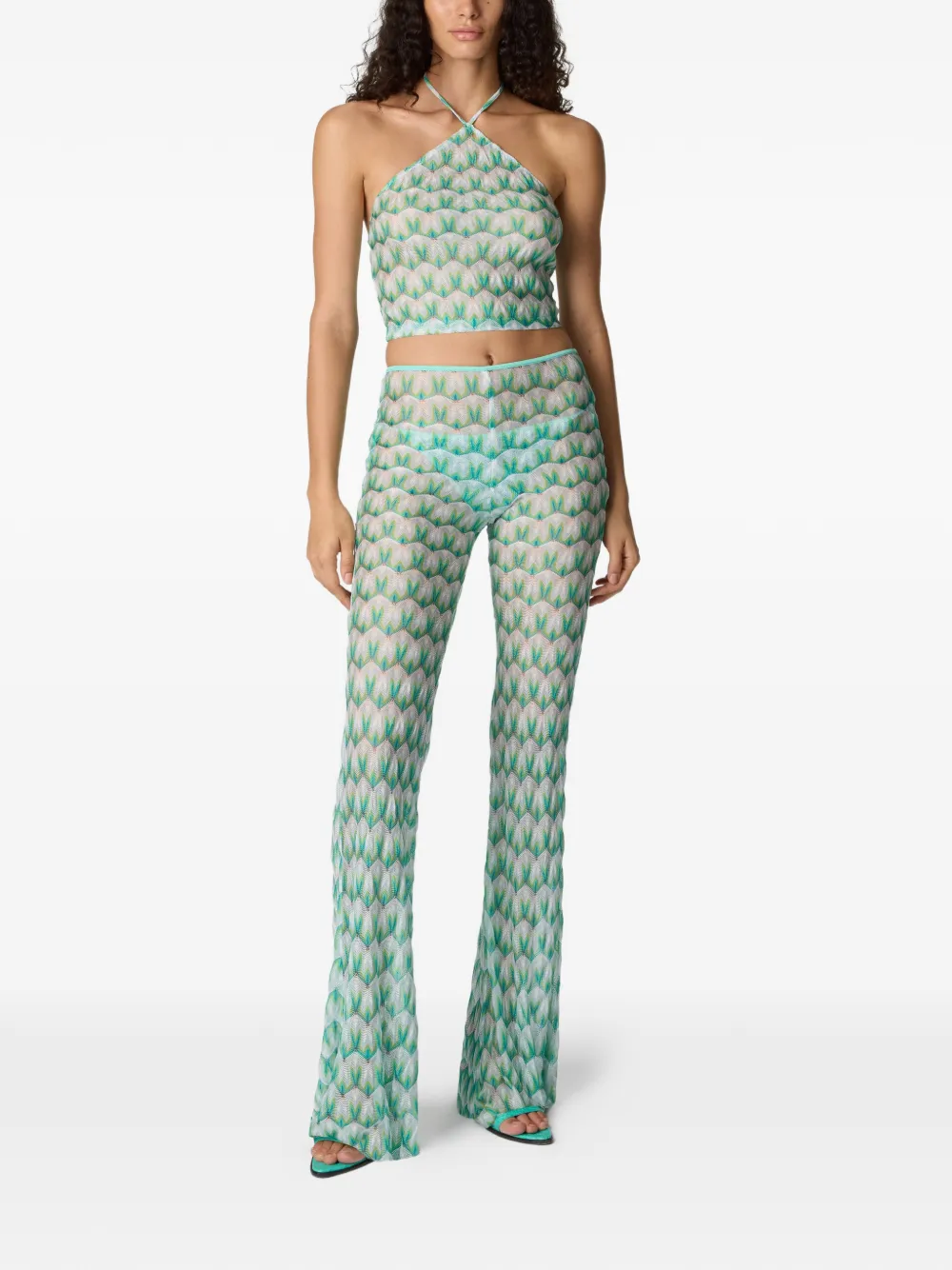Missoni Top met halternek en patroon Wit