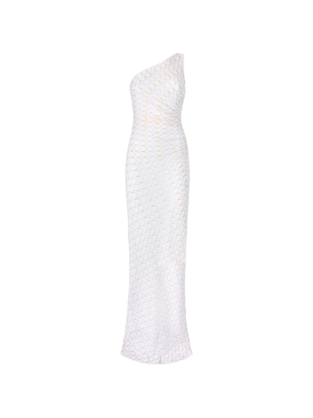 Missoni one-shoulder ruched maxi dress - White