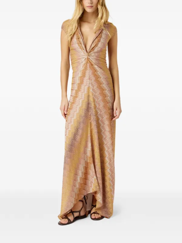 zigzag dress for ladies Zigzag Knit Dress - D.Exterior