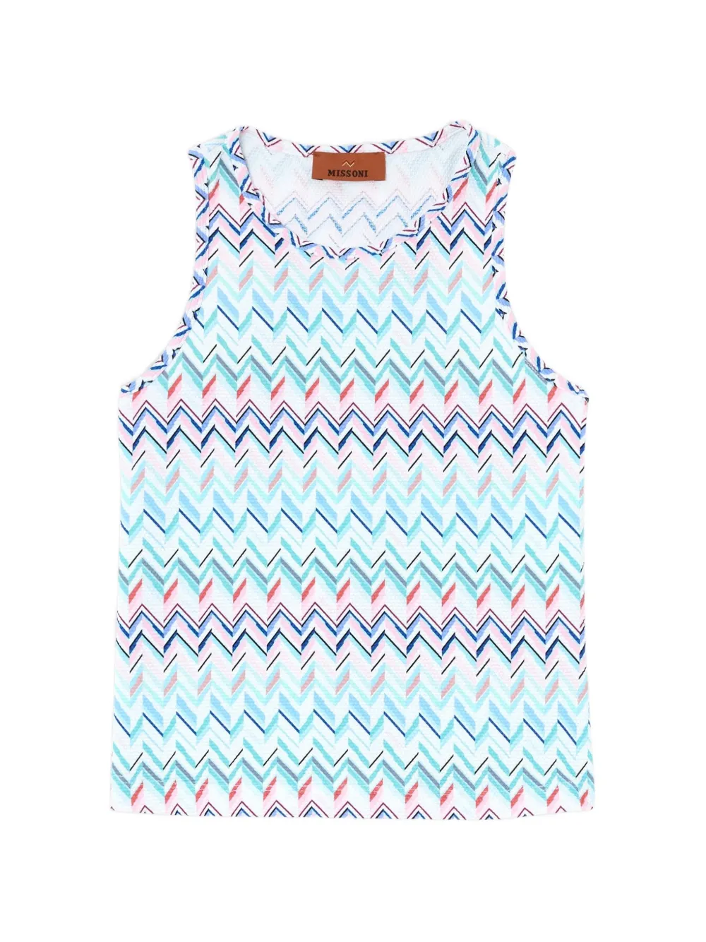 Missoni Kids zigzag-print tank top - Bianco