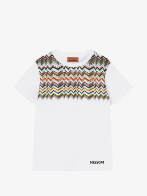 Missoni Kids zigzag-print logo-print T-shirt