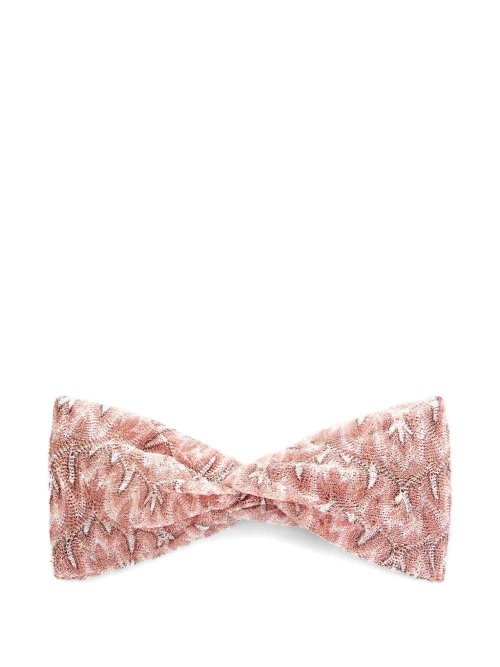 Missoni foliage-pattern twisted headband - Rosa