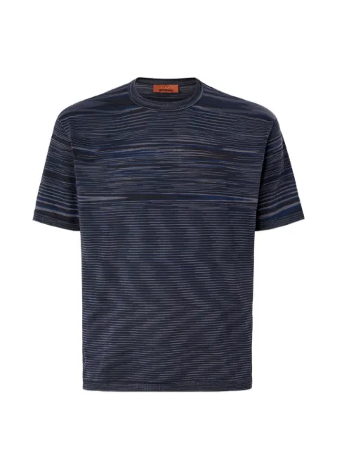 Missoni stribet T-shirt med rund hals