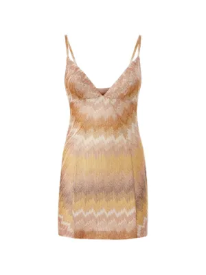 Missoni V-neck Chevron Dress | Neutrals | FARFETCH OM