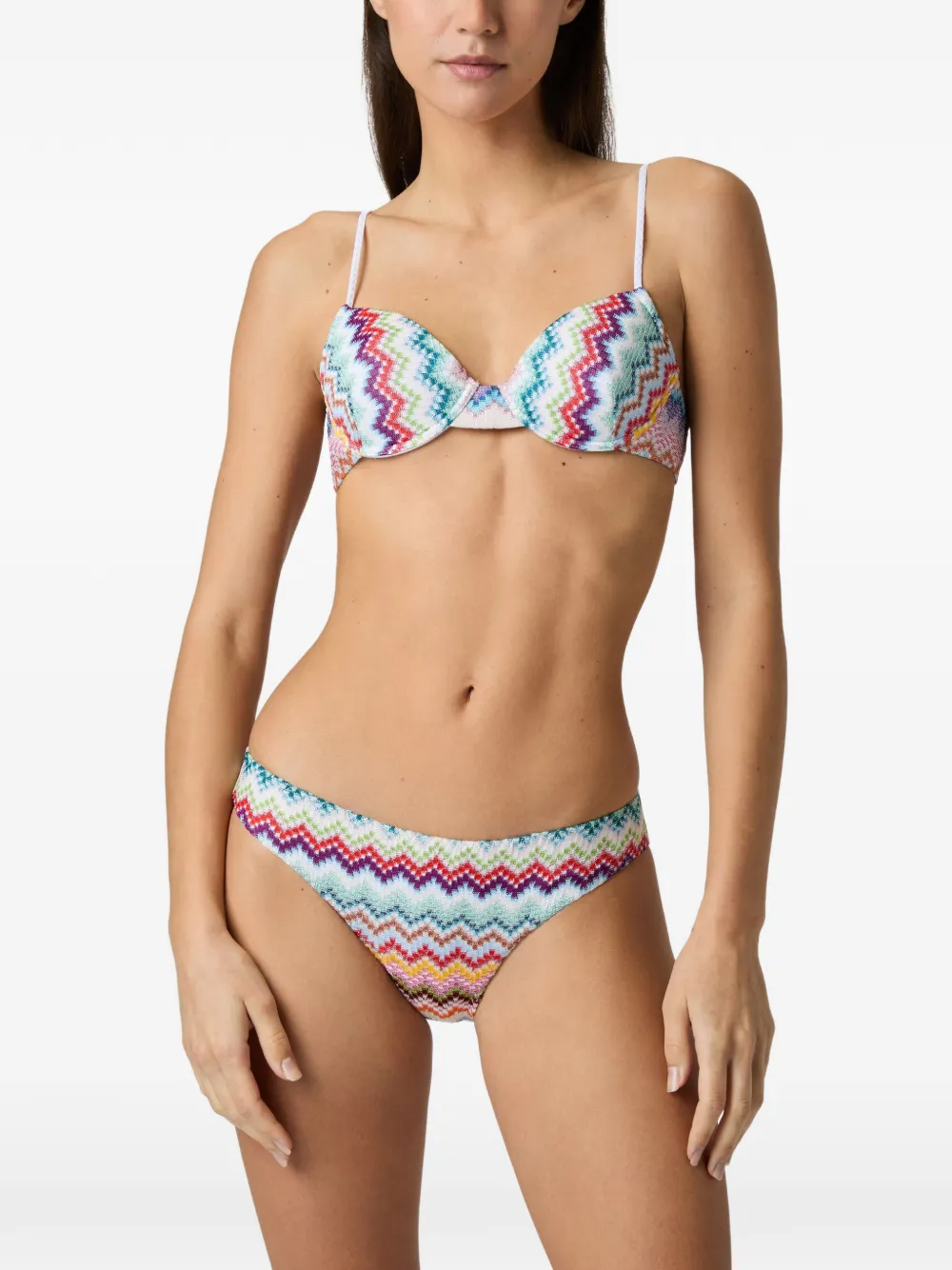  Missoni Zig-zag-pattern Bikini Set - White 