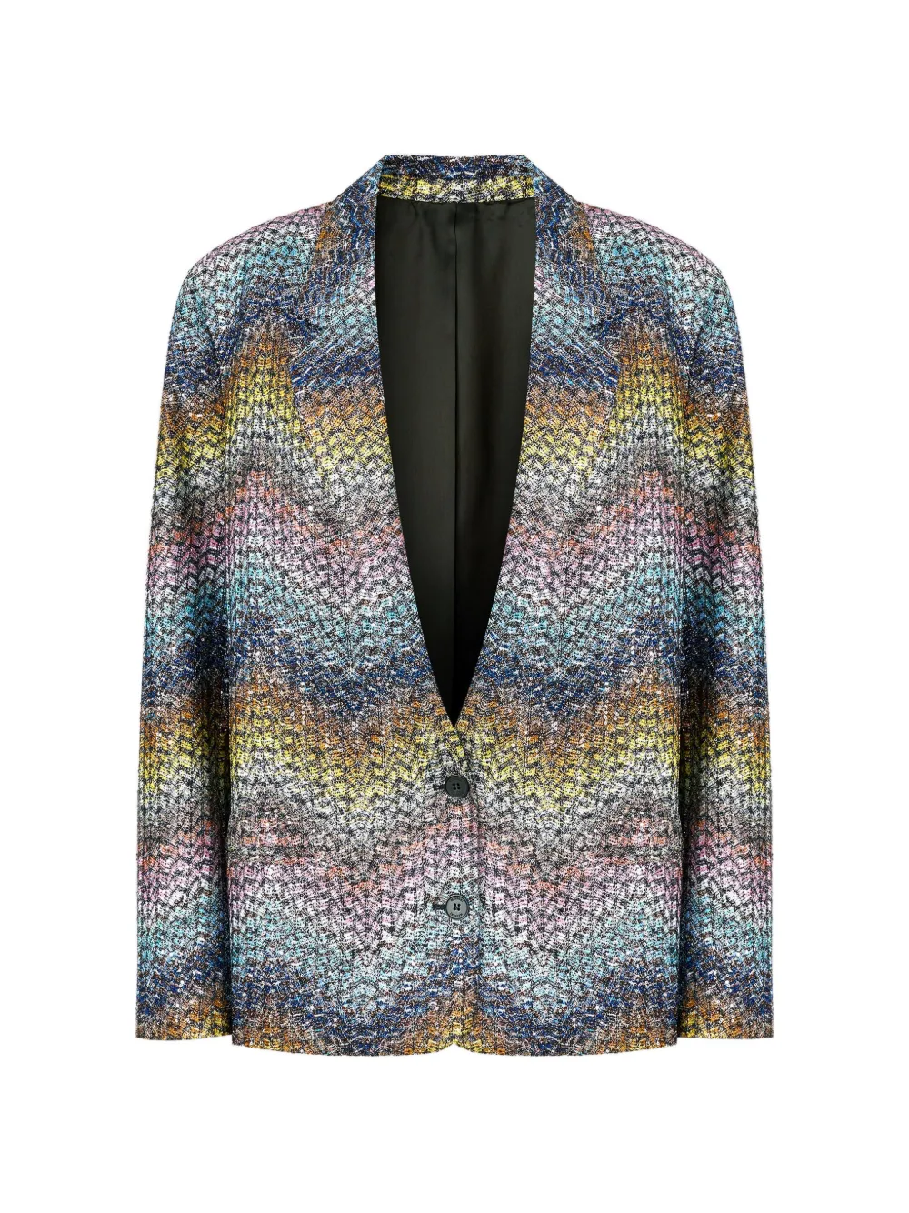 Missoni Blazer monopetto con motivo a zigzag - Blu