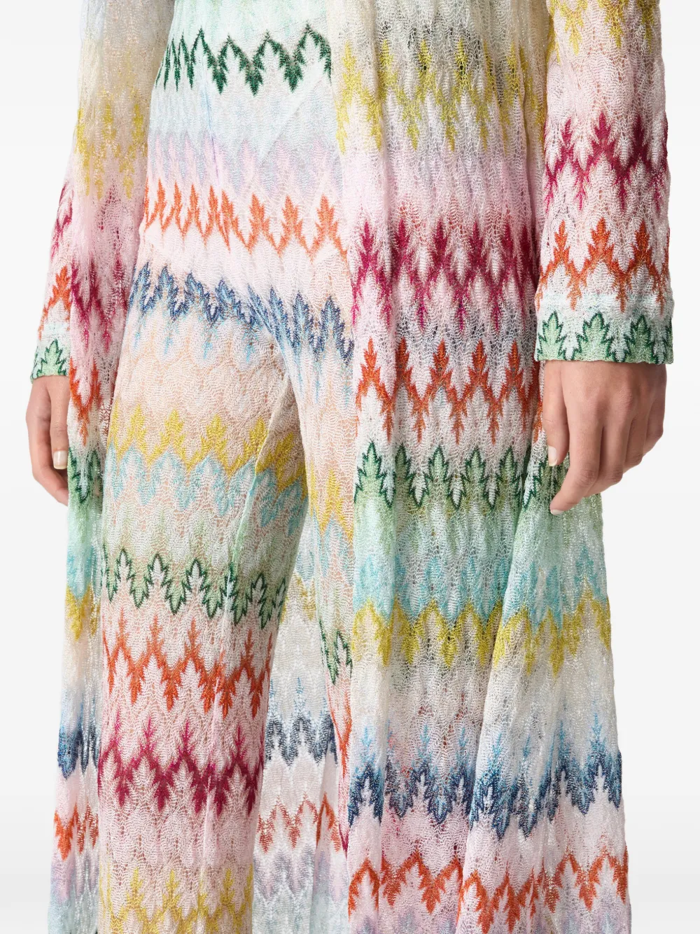 Missoni Vest met zigzag-patroon en kant Wit