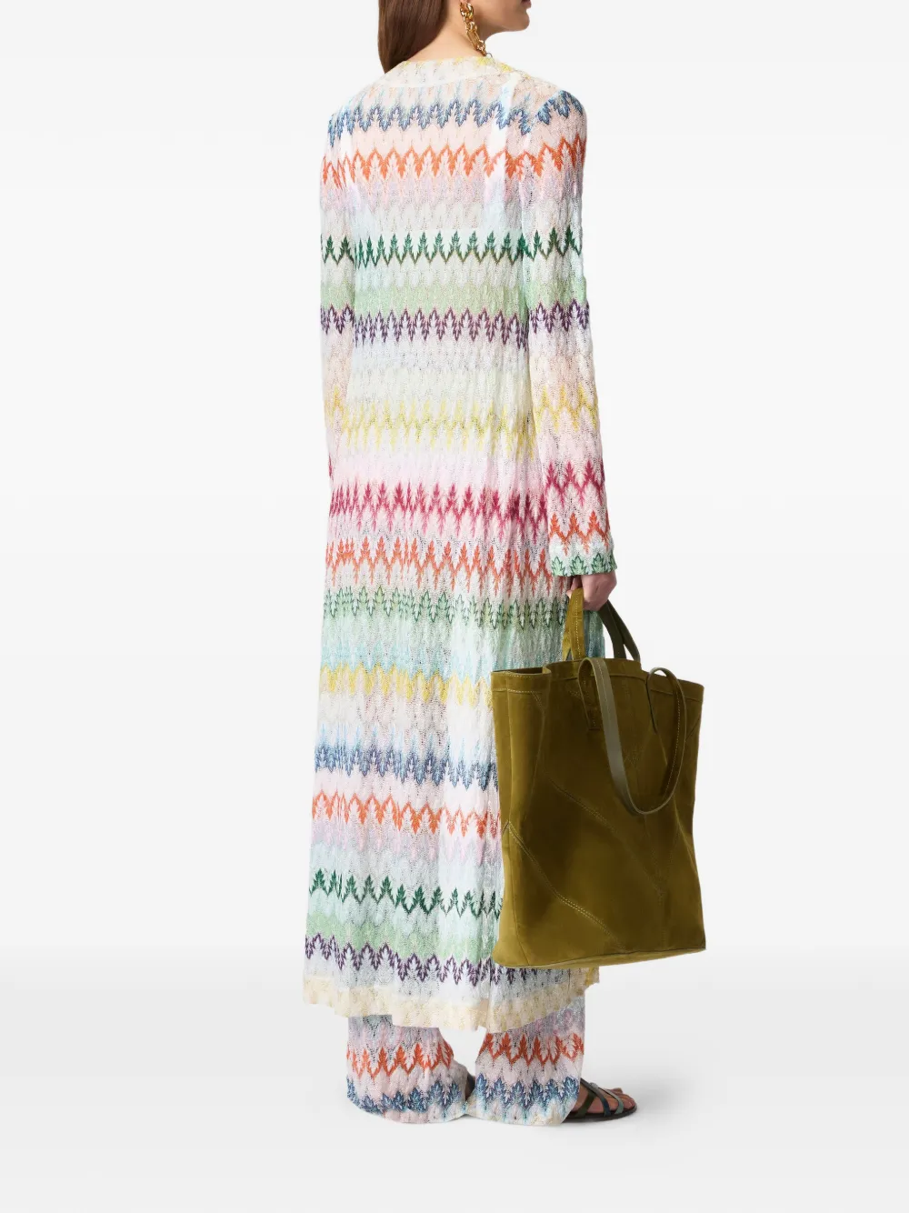 Missoni Vest met zigzag-patroon en kant Wit
