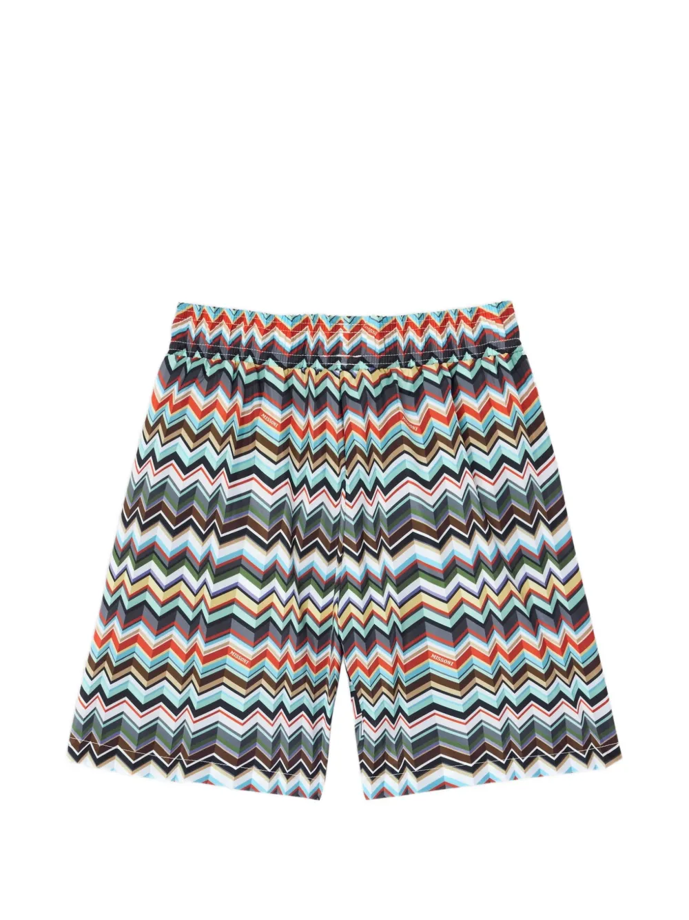 Missoni Kids Zwembroek met zigzag-print Blauw