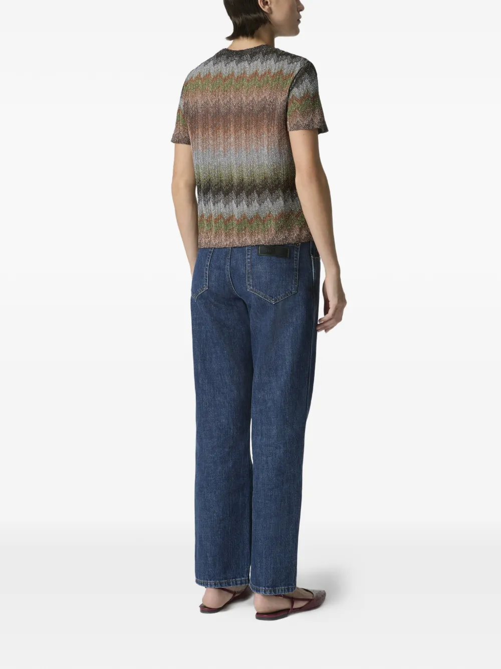  Missoni Snake-pattern Short-sleeve T-shirt - Brown 
