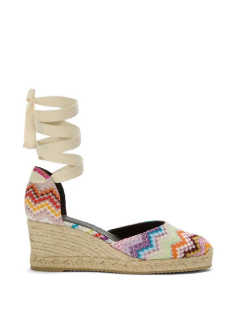 Missoni zigzag lace-up espadrilles